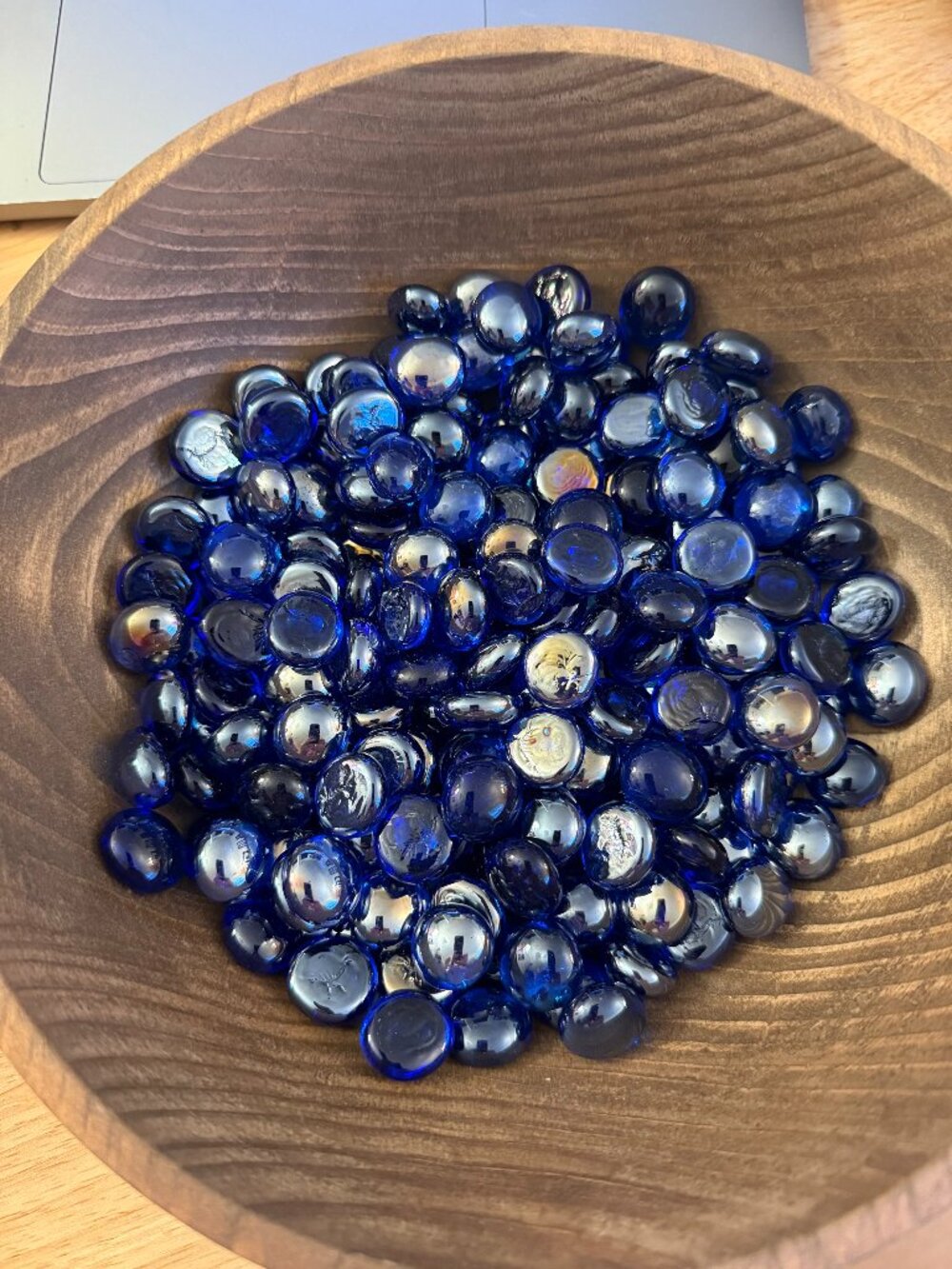 Flat Glass Marbles Cobalt Blue Stones Vase & Bowl Filler Craft Supplies 1 lb